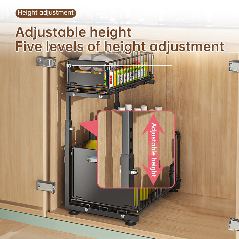 Optimisez chaque centimètre de vos placards – Organisateur coulissant 2 niveaux